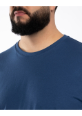 T-shirt uni grande taille bleu
