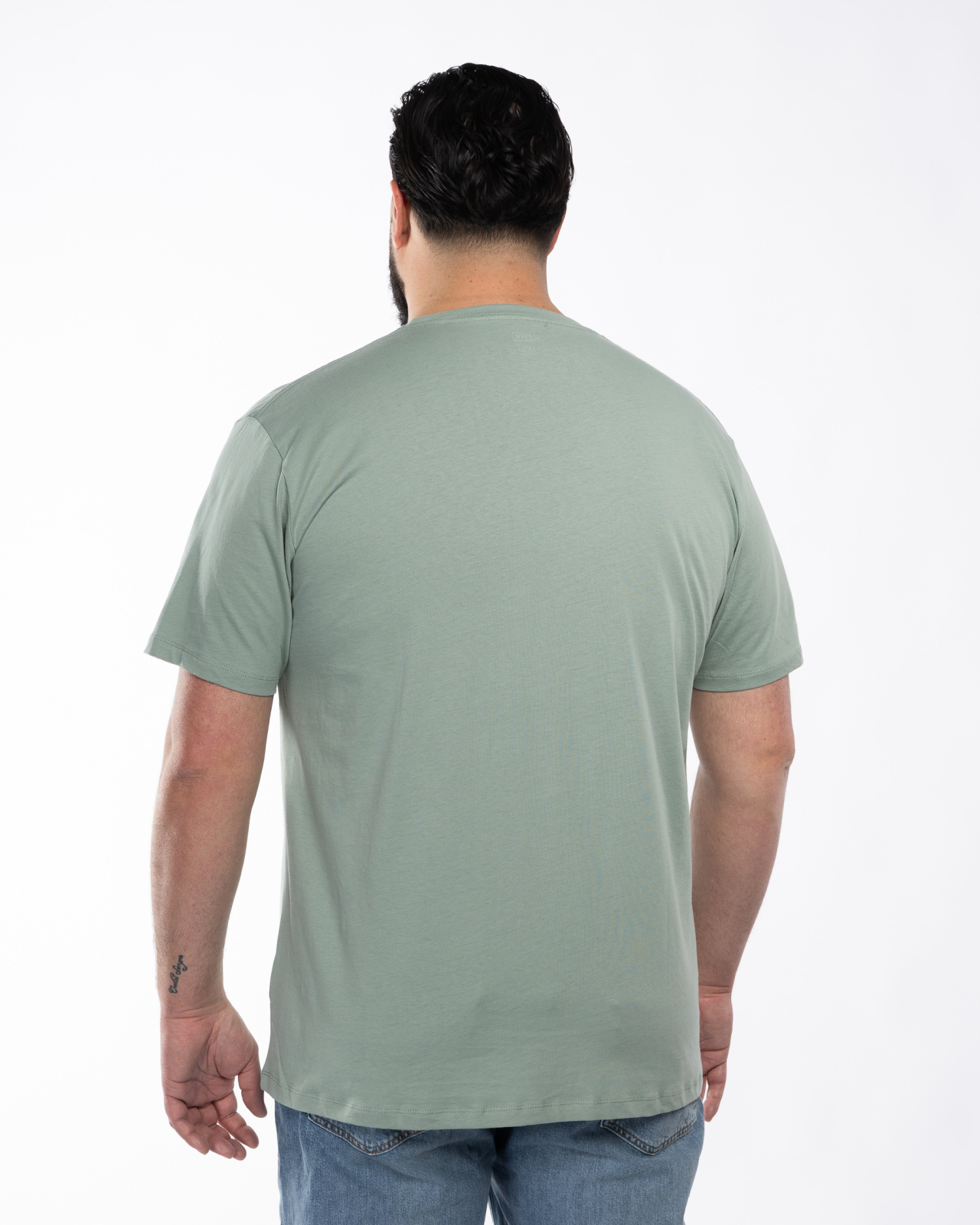 T-shirt uni grande taille vert sauge