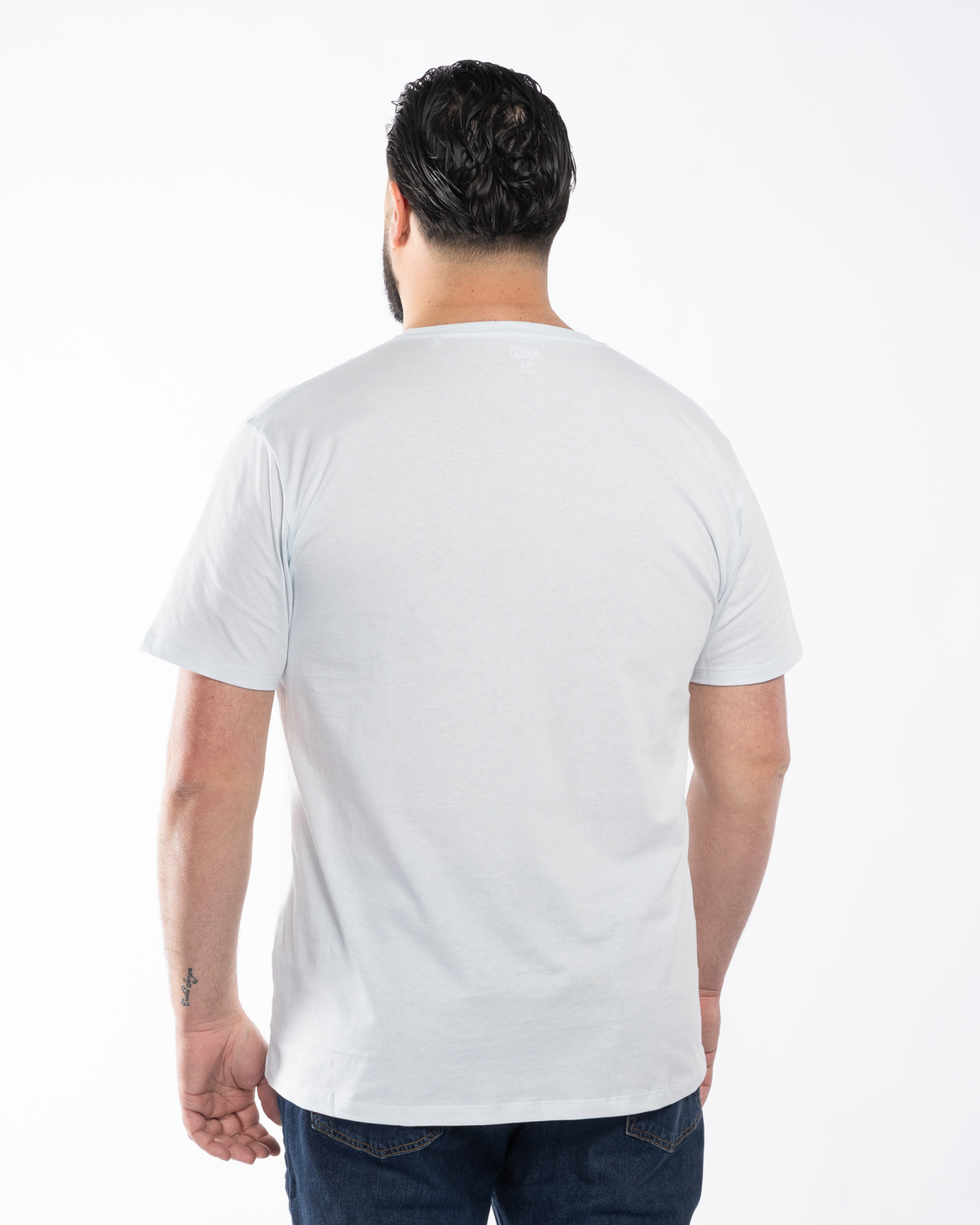 T-shirt uni grande taille bleu ciel