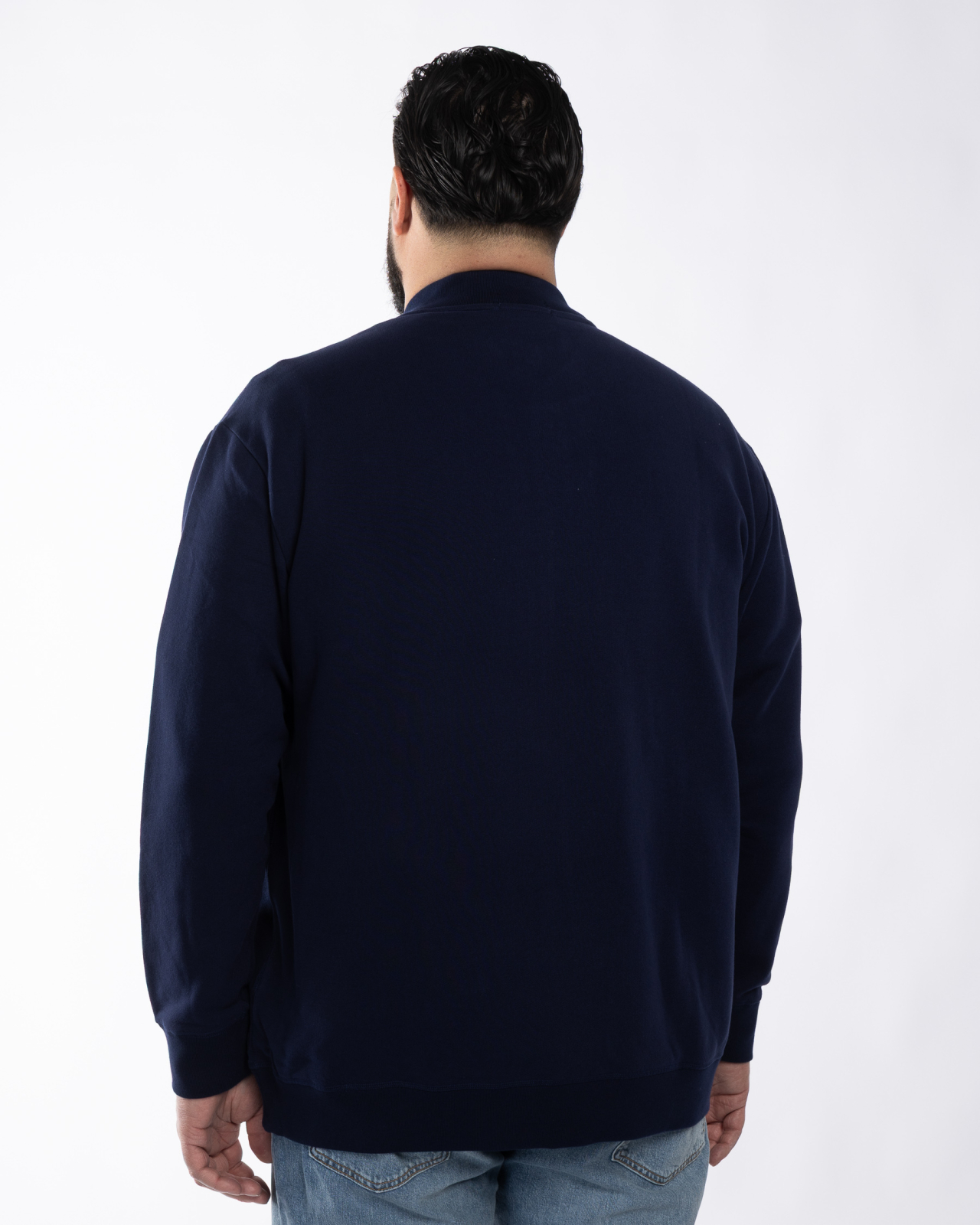 Blouson grande taille bleu marine