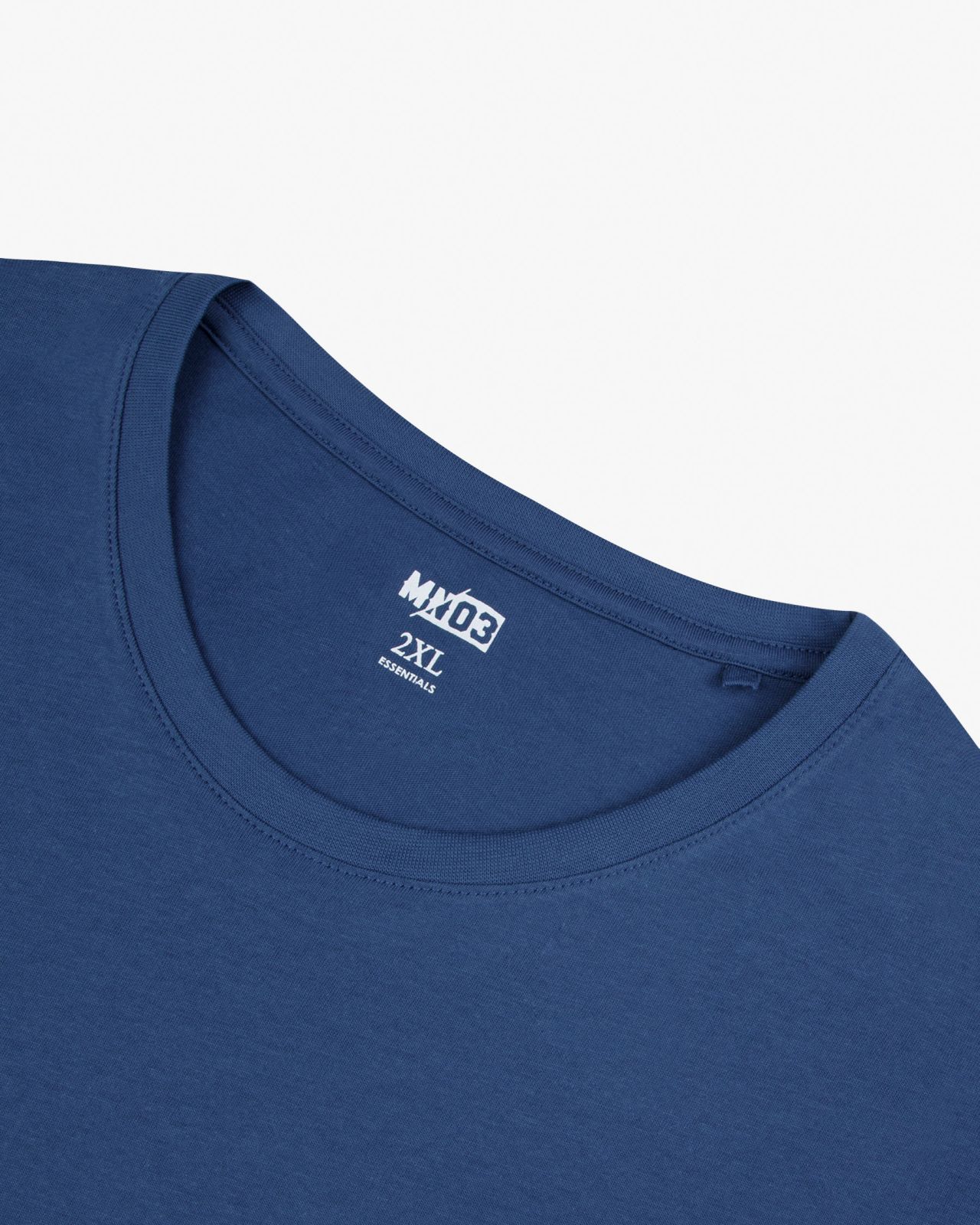 T-shirt uni grande taille bleu