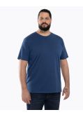 T-shirt uni grande taille bleu