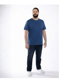 T-shirt uni grande taille bleu
