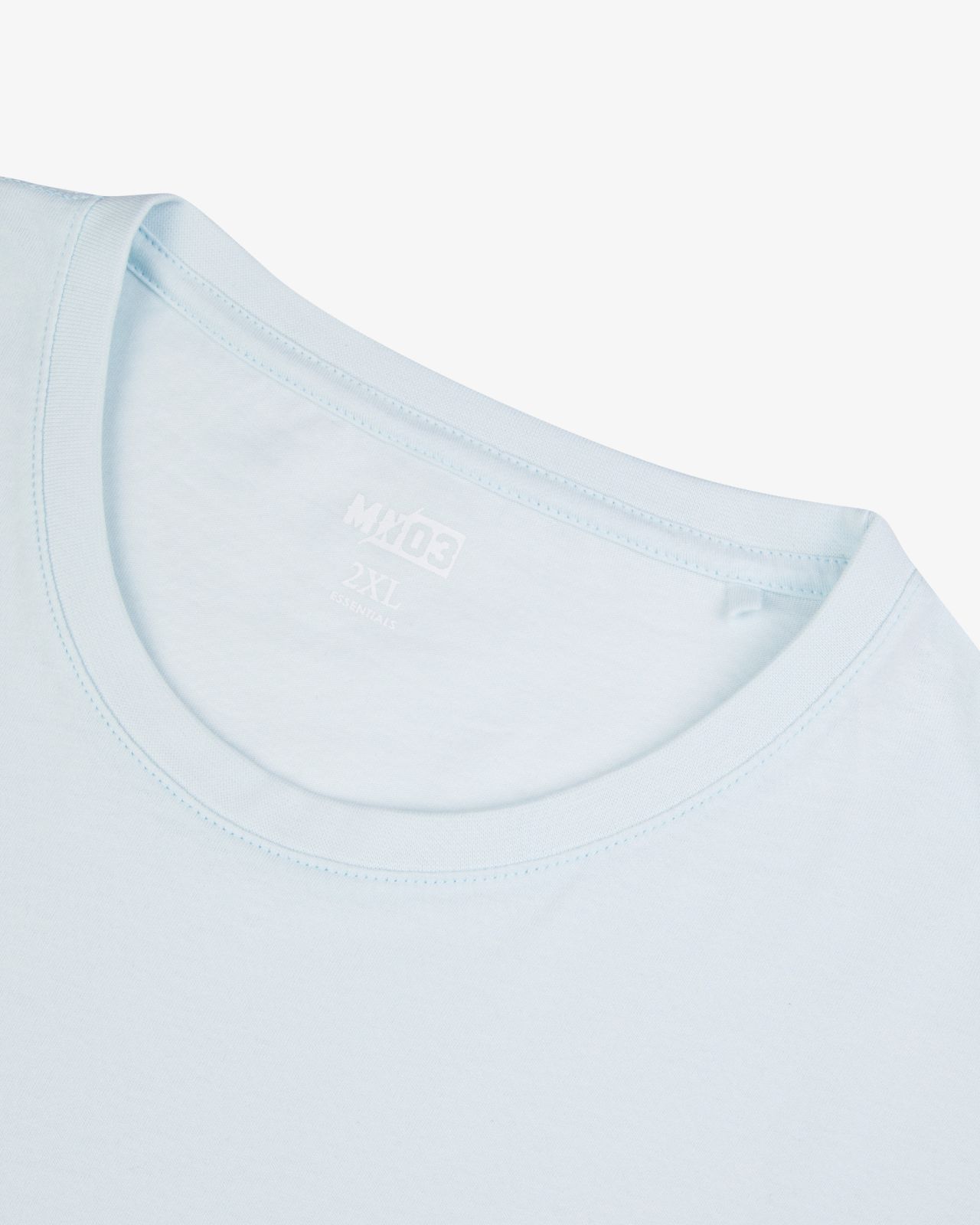 T-shirt uni grande taille bleu ciel