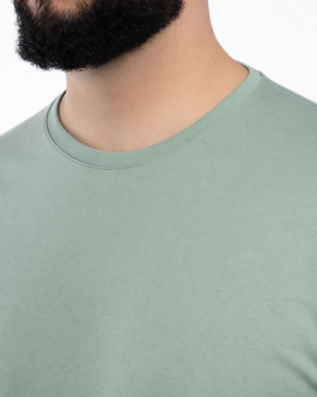 T-shirt uni grande taille vert sauge