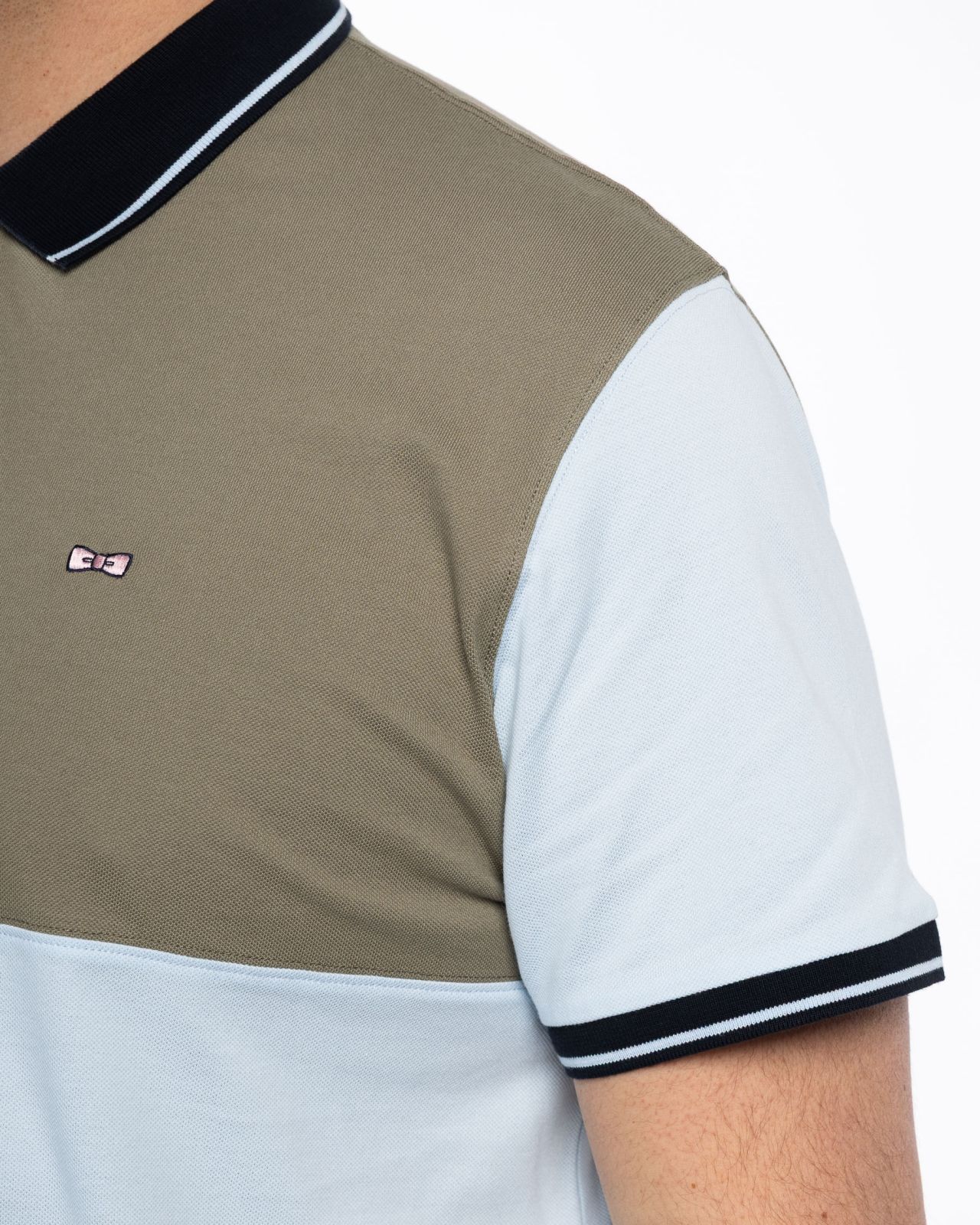 Polo piqué barbarian grande taille vert kaki