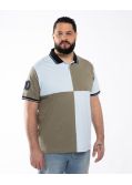 Polo piqué barbarian grande taille vert kaki