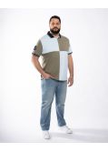 Polo piqué barbarian grande taille vert kaki