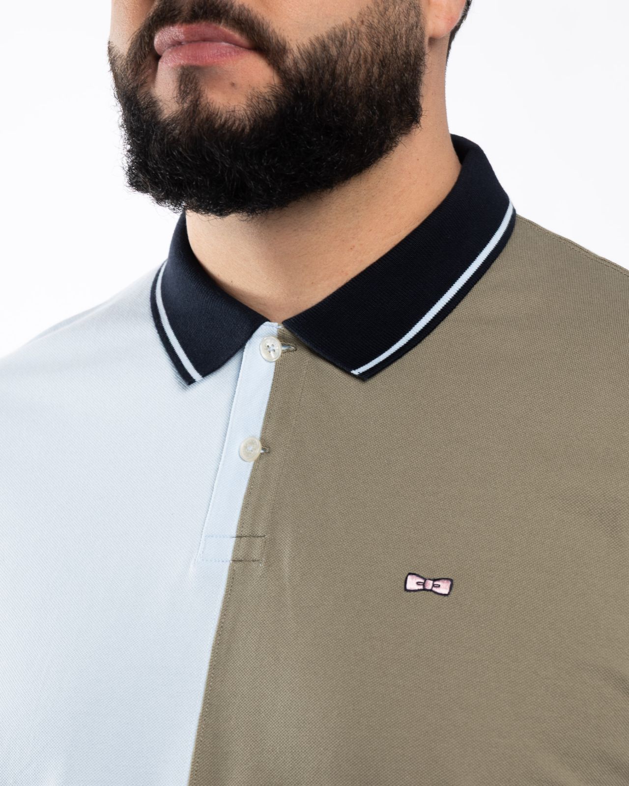 Polo piqué barbarian grande taille vert kaki