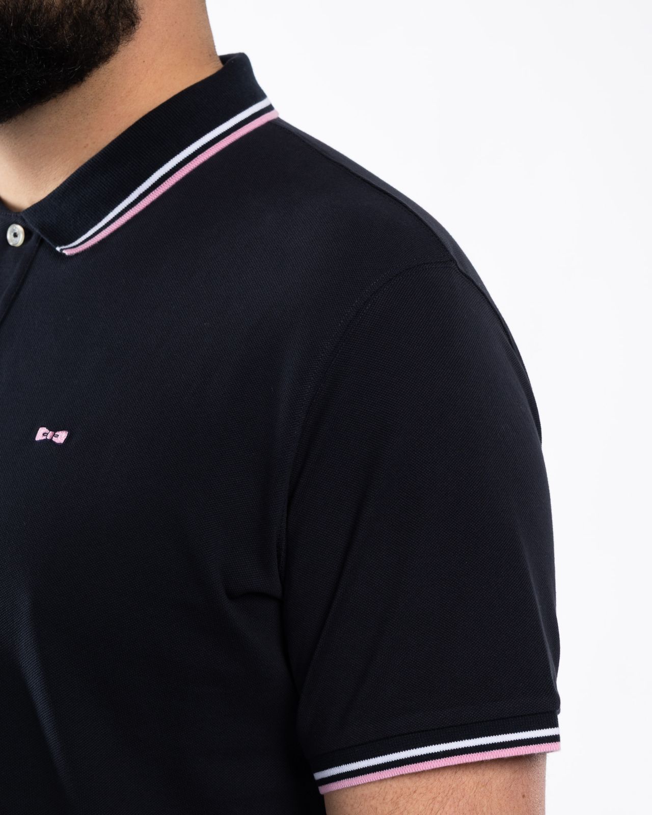 Polo piqué grande taille bleu marine