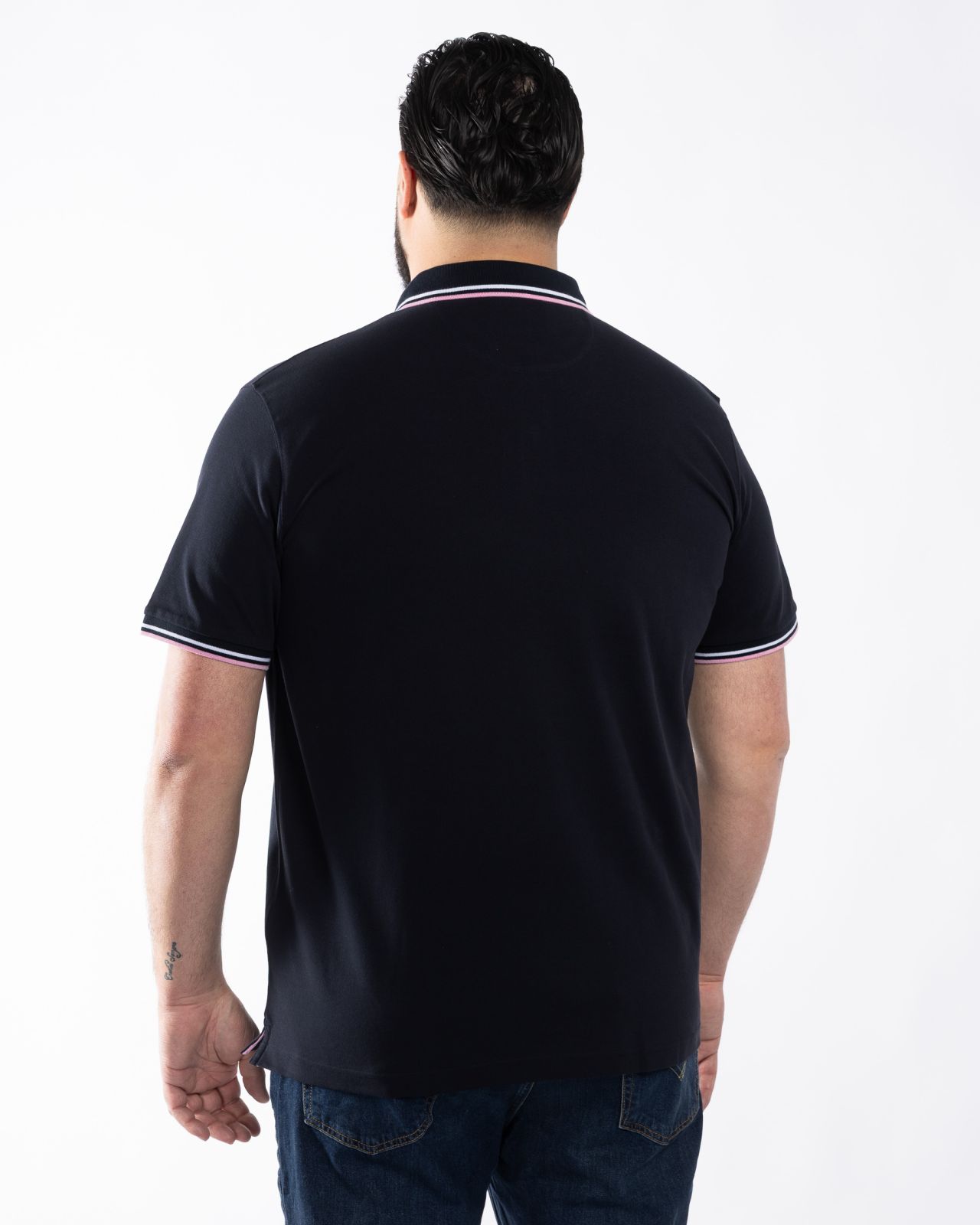 Polo piqué grande taille bleu marine