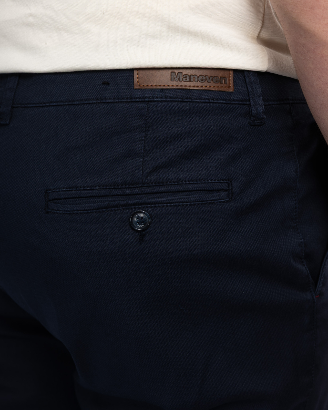 Pantalon chino tencel grande taille bleu marine