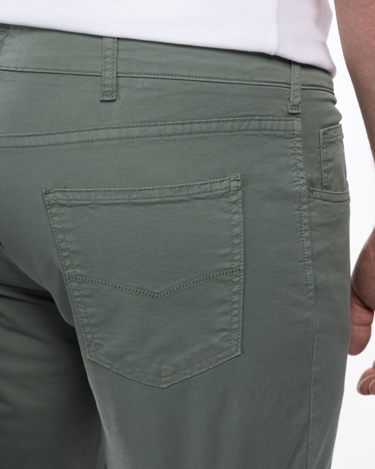 Pantalon 5 poches grande taille vert