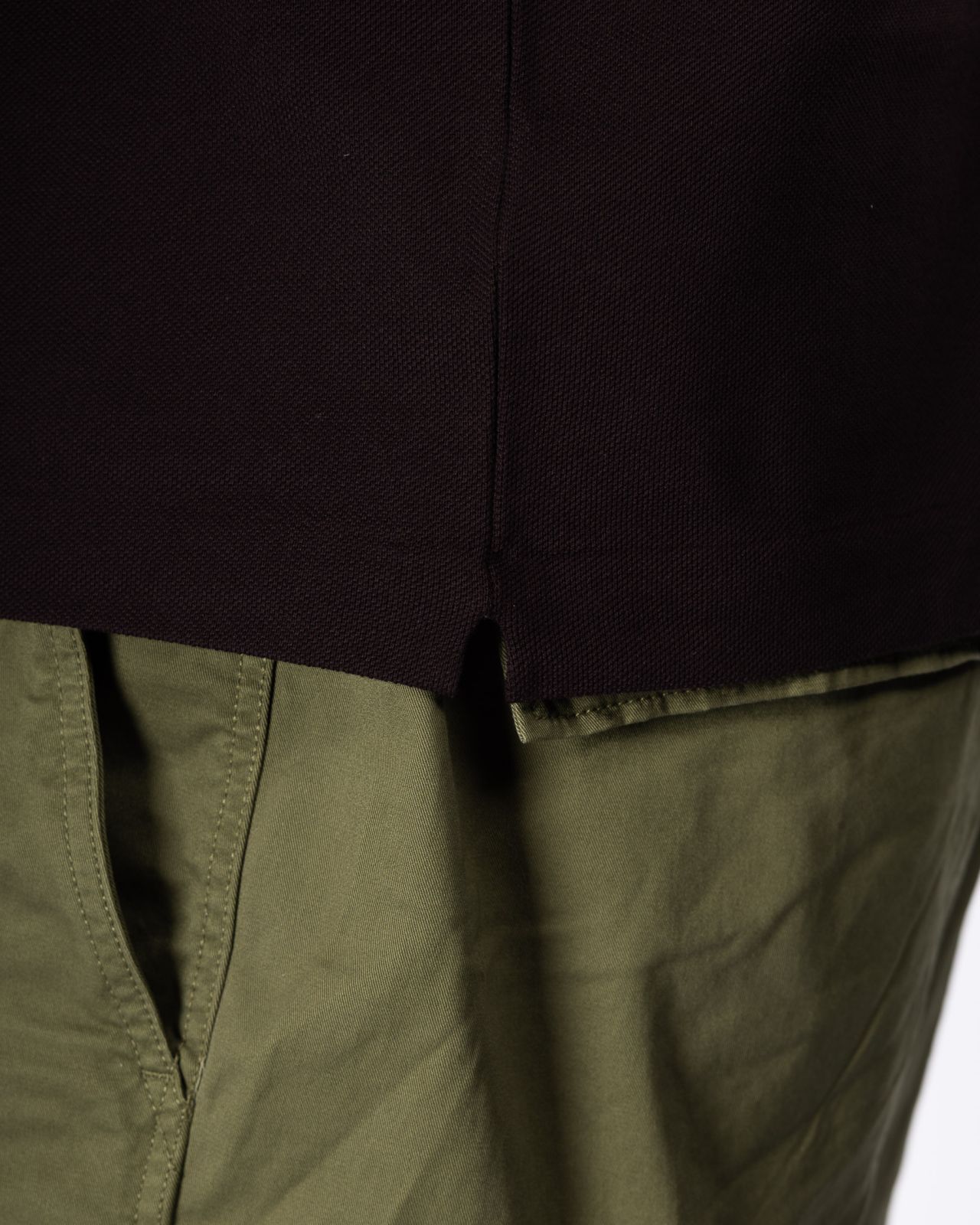 Polo piqué grande taille marron