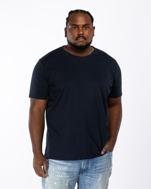 T-shirt uni grande taille bleu marine