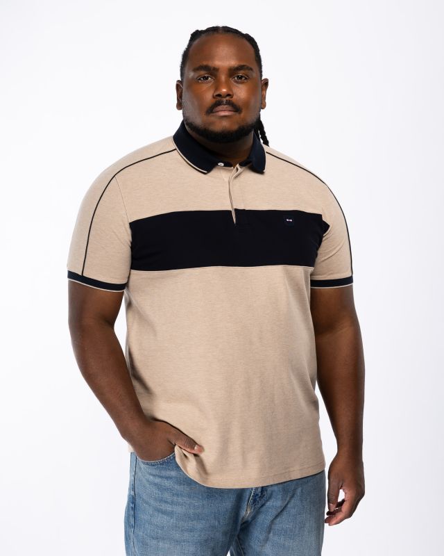 Polo piqué grande taille beige