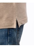 Polo piqué grande taille beige