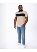 Polo piqué grande taille beige