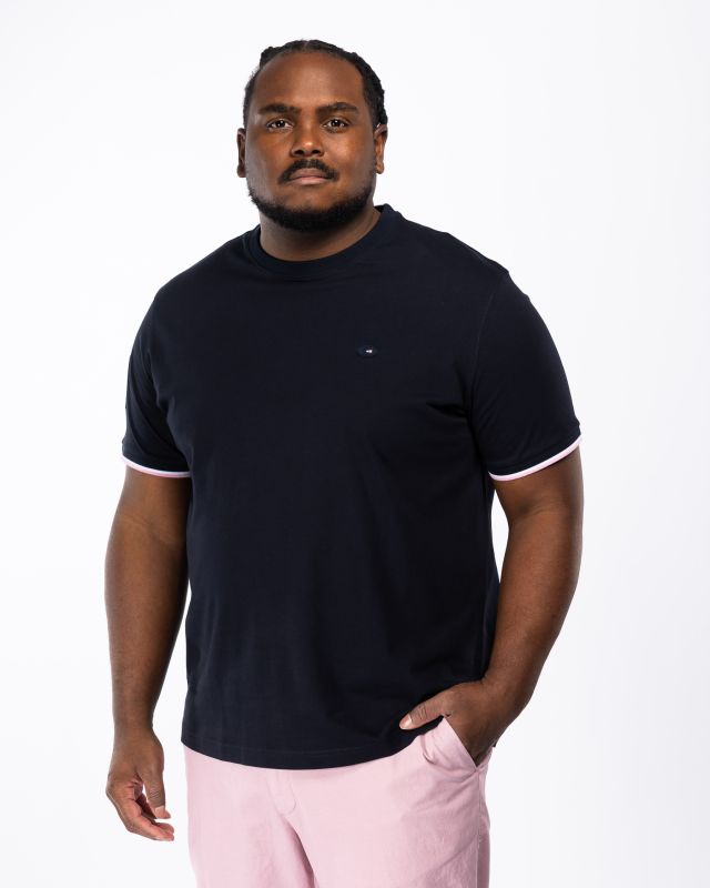 T-shirt jersey grande taille bleu marine