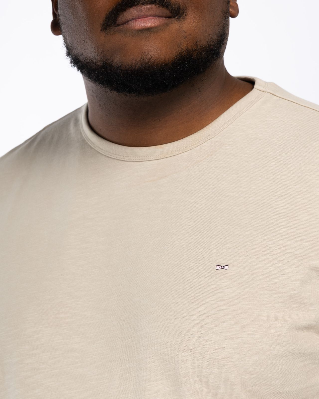 T-shirt flammé grande taille beige