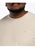 T-shirt flammé grande taille beige