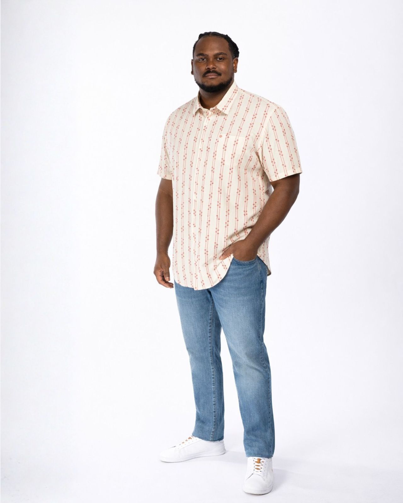 Chemisette jacquard grande taille écru