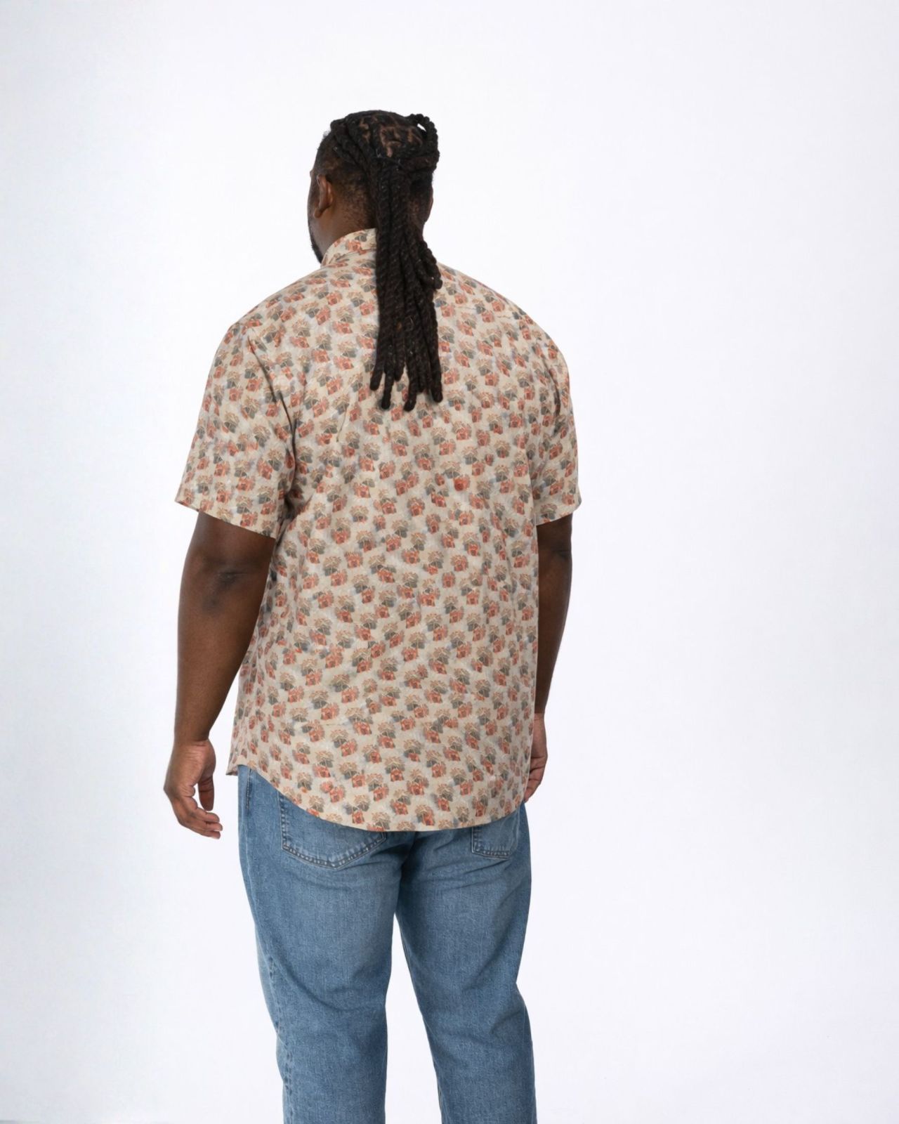 Chemisette avec impression Japon grande taille beige