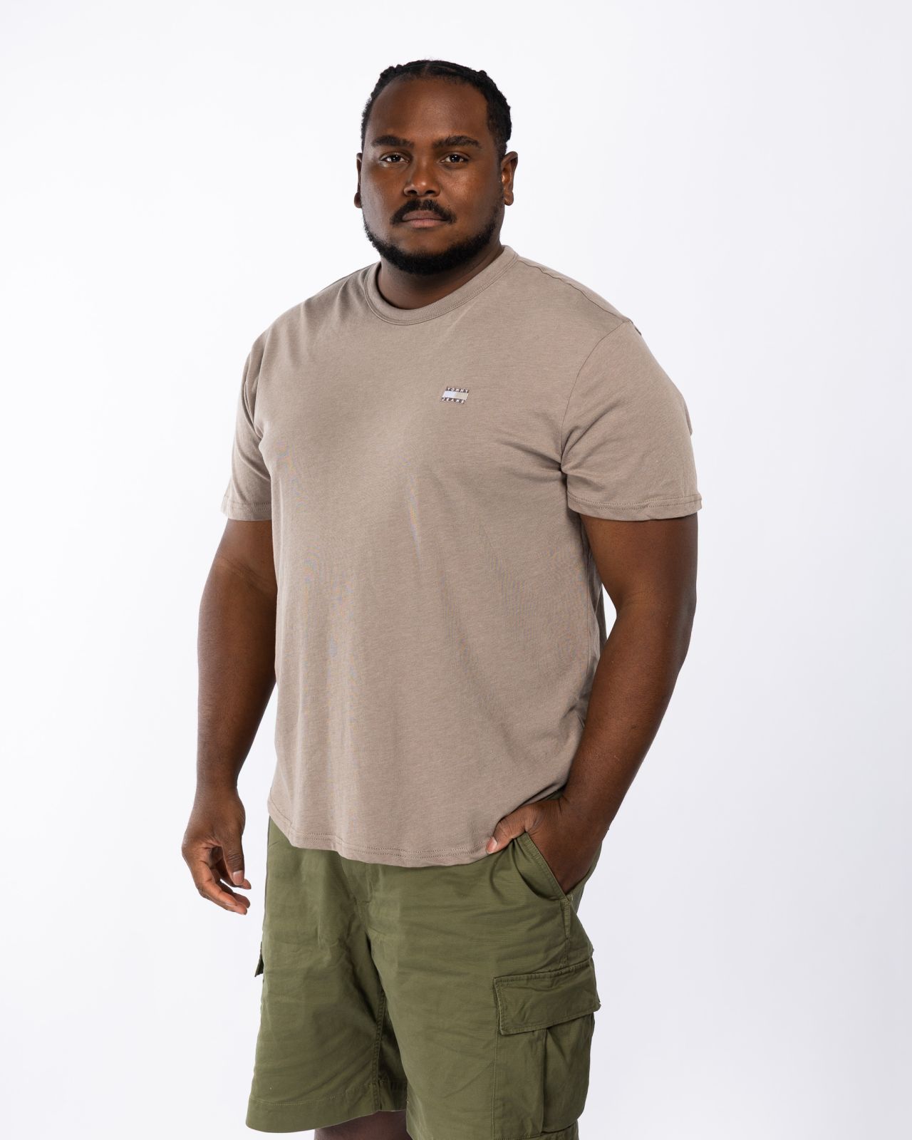 T-shirt grande taille taupe