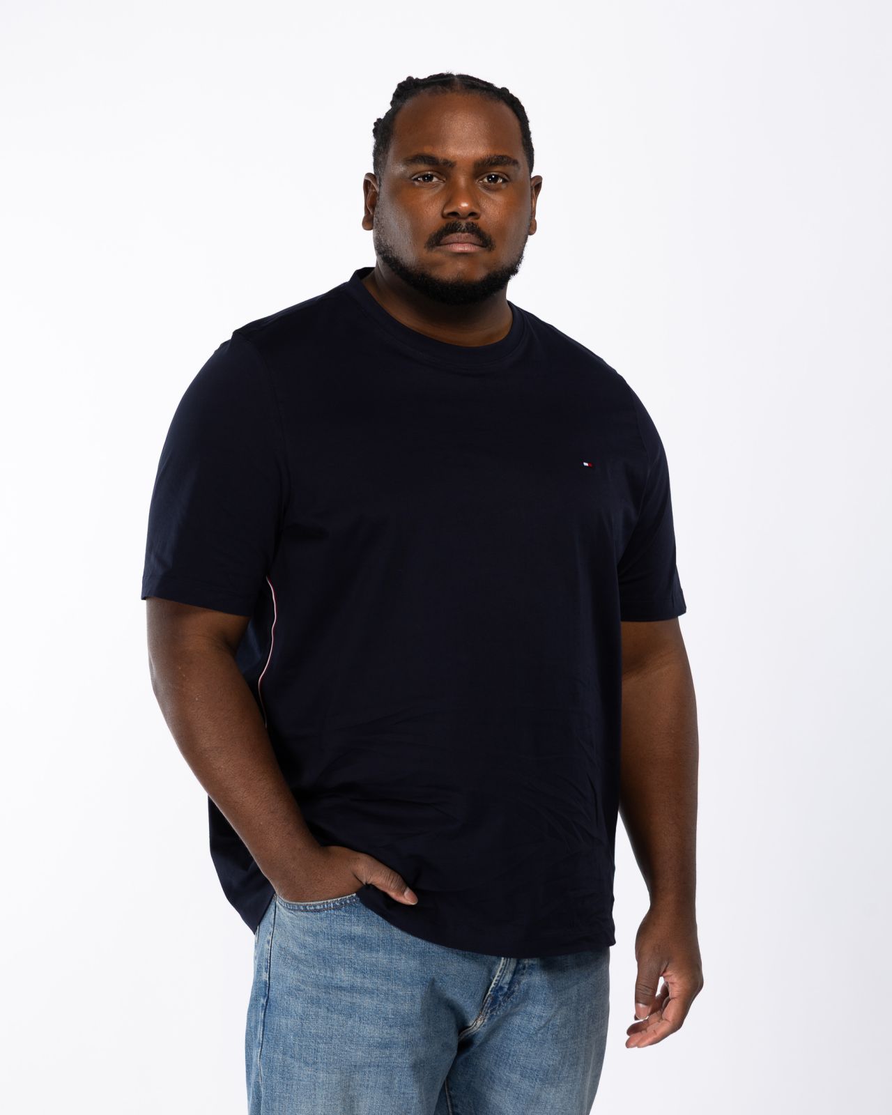 T-shirt grande taille bleu marine