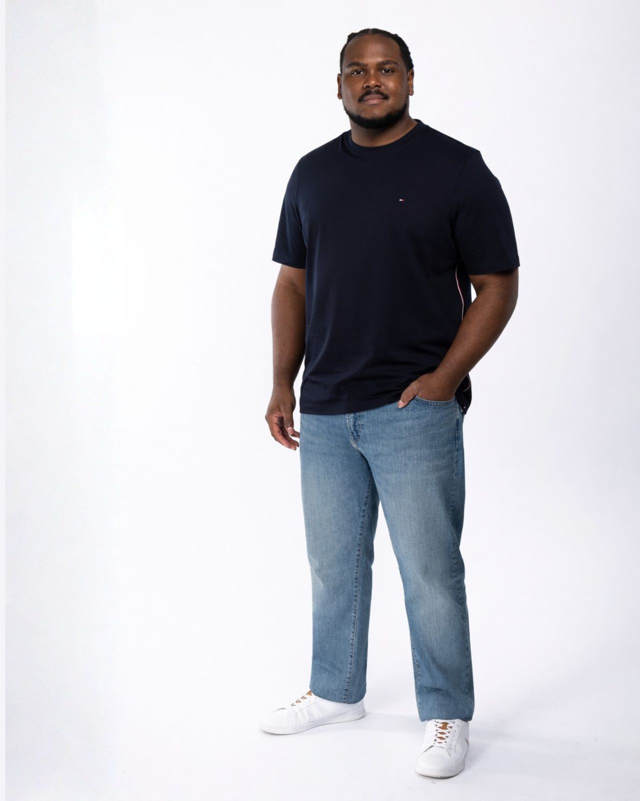 T-shirt grande taille bleu marine