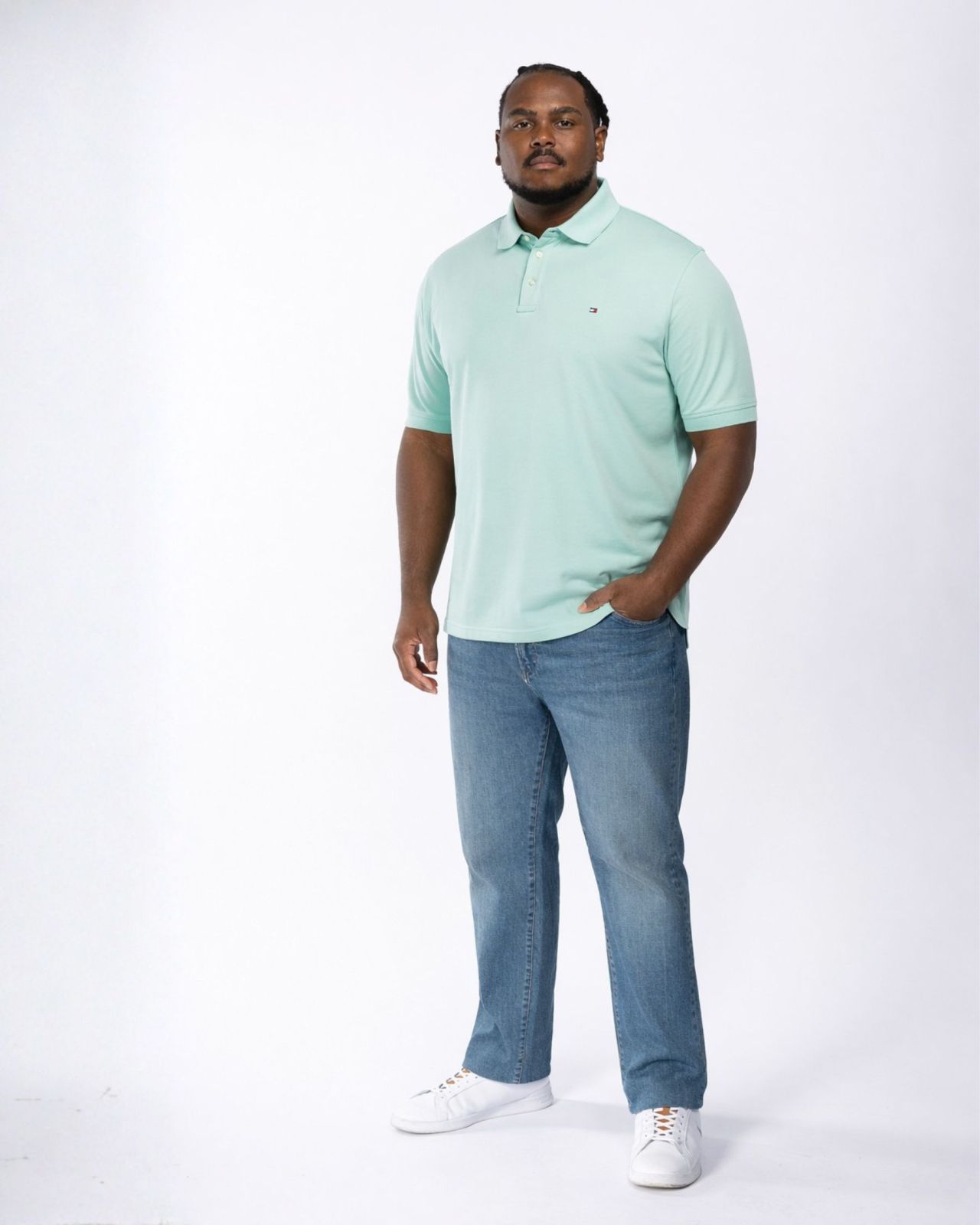 Polo grande taille vert tilleul