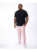 Pantalon chino grande taille dobby rose