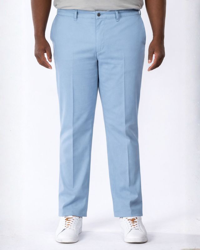Pantalon chino grande taille dobbybleu ciel