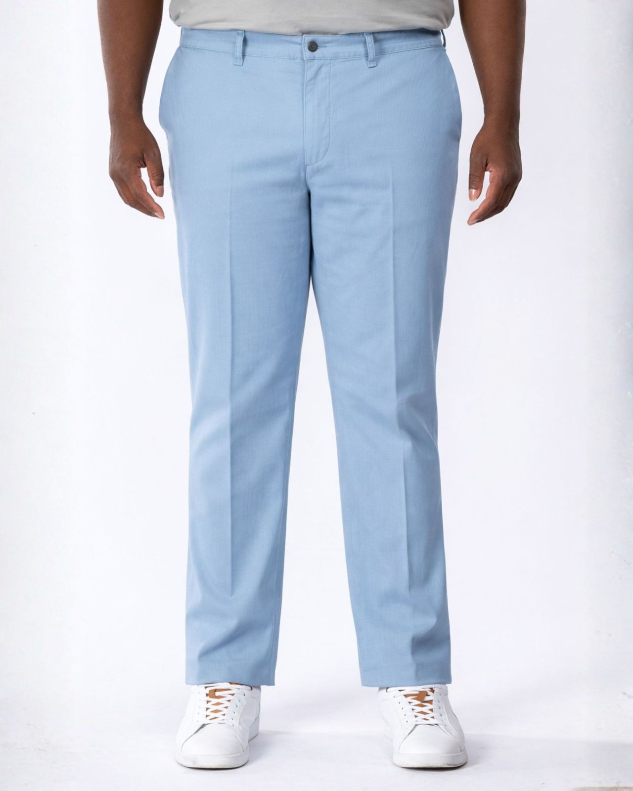 Pantalon chino grande taille dobbybleu ciel