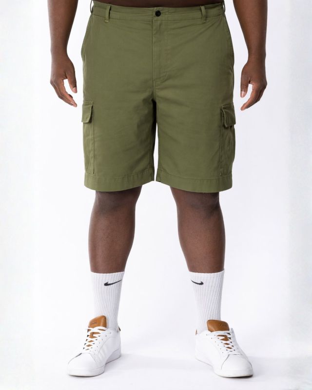 Short cargo grande taille vert kaki