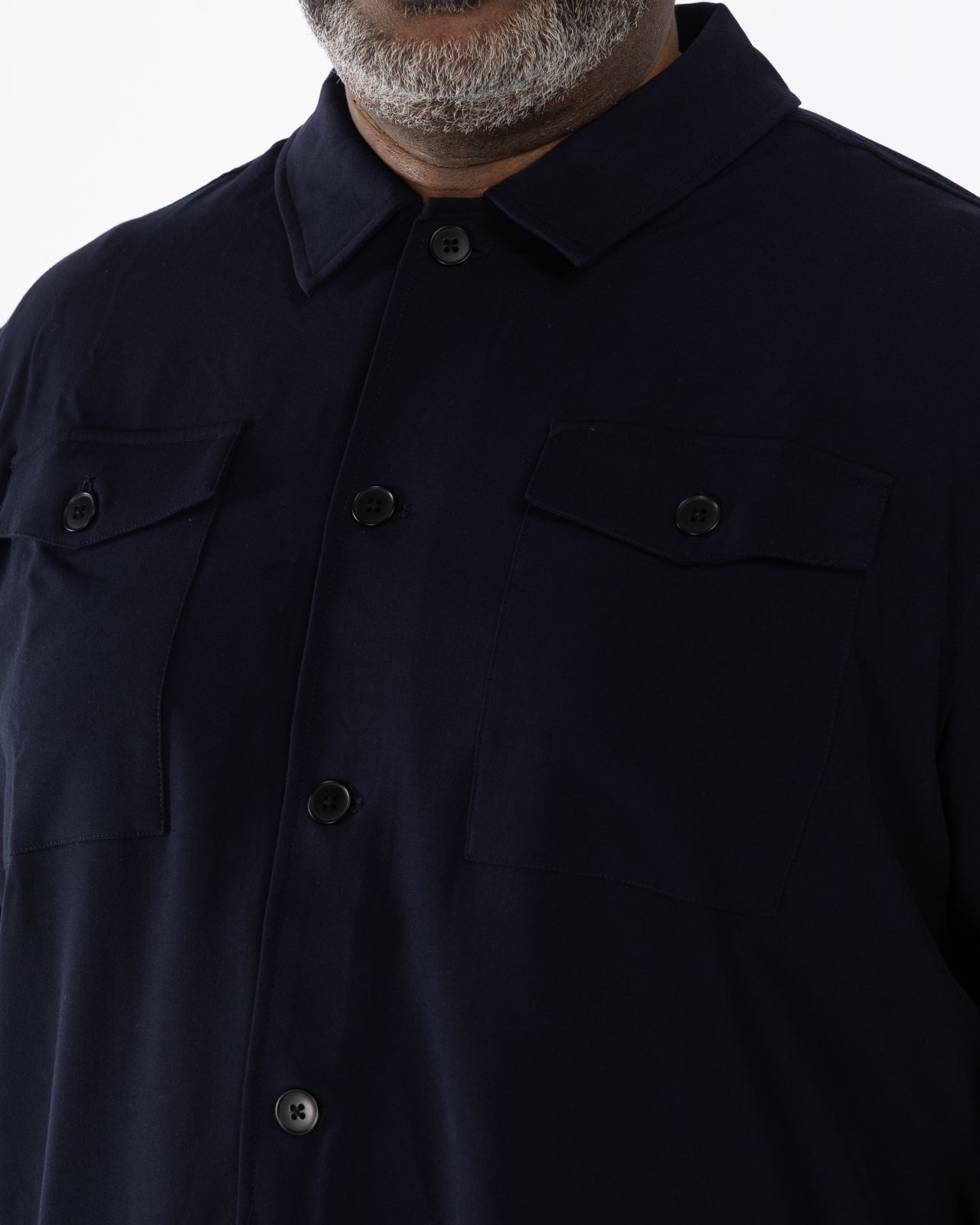 Surchemise légère grande taille bleu marine