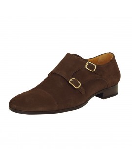 Chaussures en daim marron: grande taille du 46 au 49