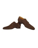Chaussures en daim marron: grande taille du 46 au 49