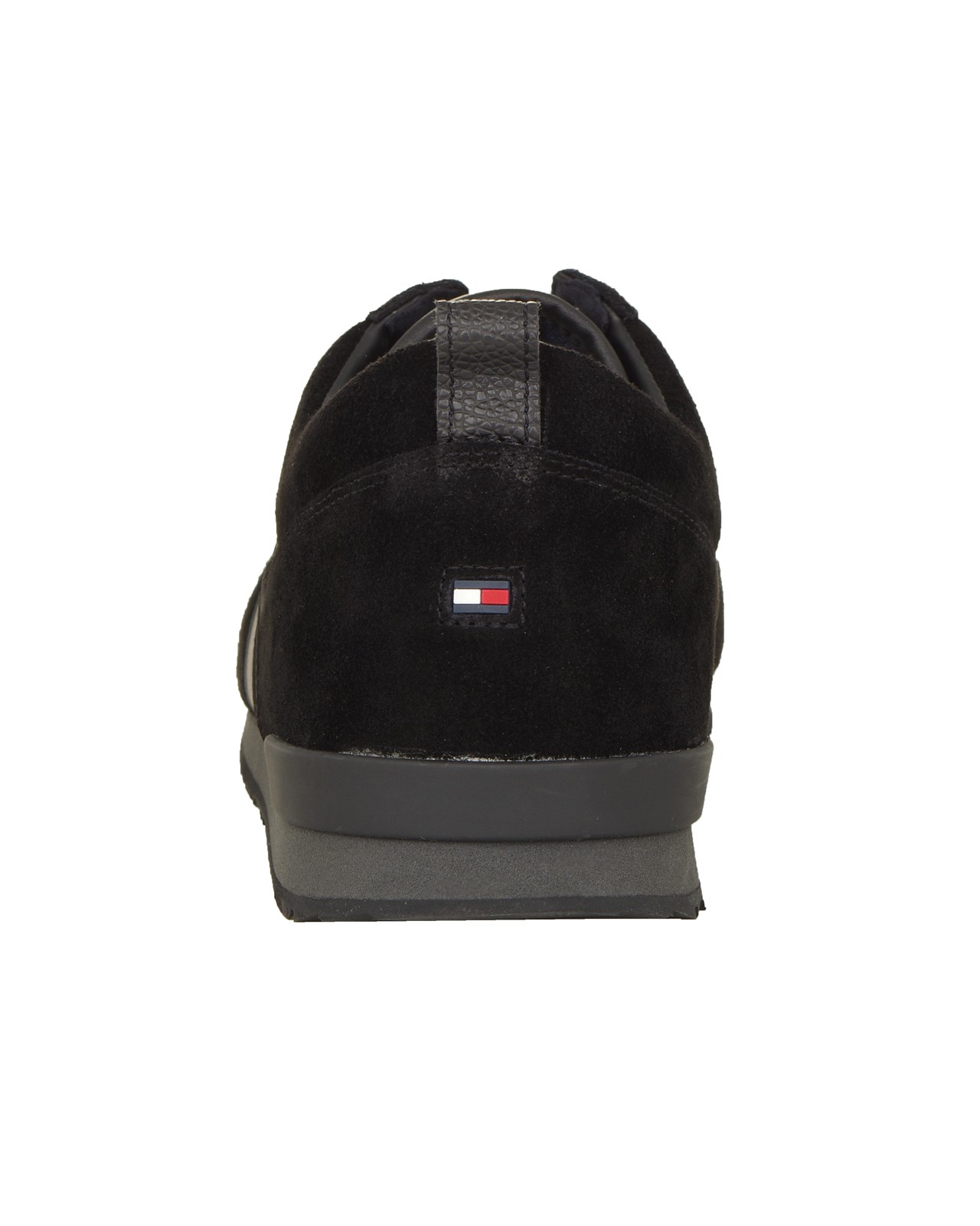 Baskets cuir noir: grande taille du 46 au 48