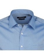 Chemise chambray bleu foncé: grande taille du 44 (XL) au 56 (7XL)