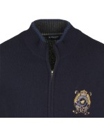 Gilet zippé bleu marine: grande taille du 0XL au 4XL