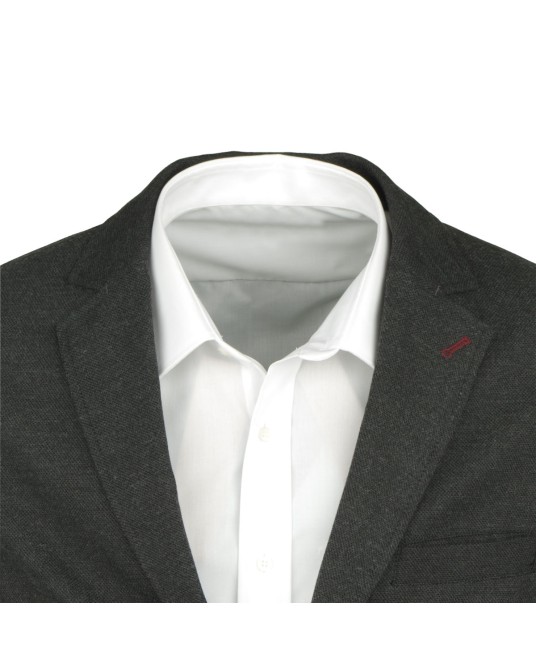 Veste aspect lainage anthracite: grande taille du 60 au 70