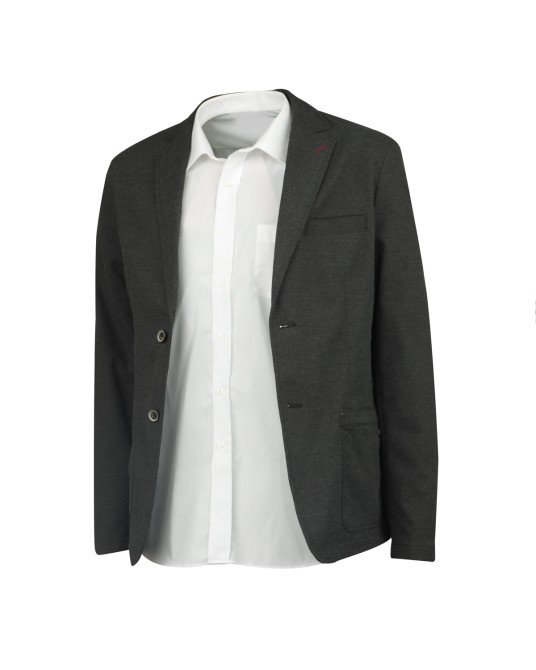 Veste aspect lainage anthracite: grande taille du 60 au 70