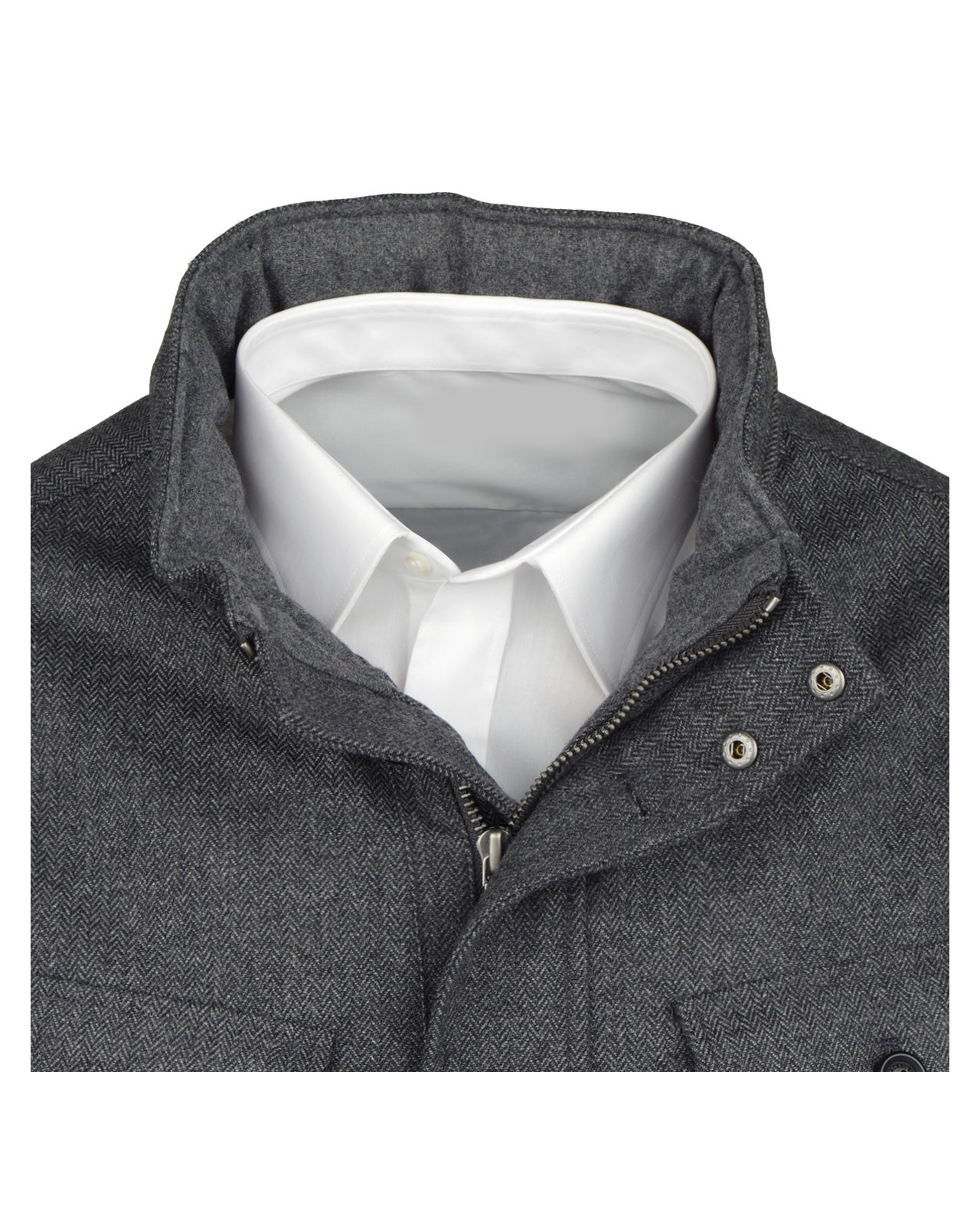 Manteau à chevrons gris clair: grande taille du 0XL au 4XL