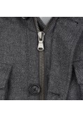 Manteau à chevrons gris clair: grande taille du 0XL au 4XL