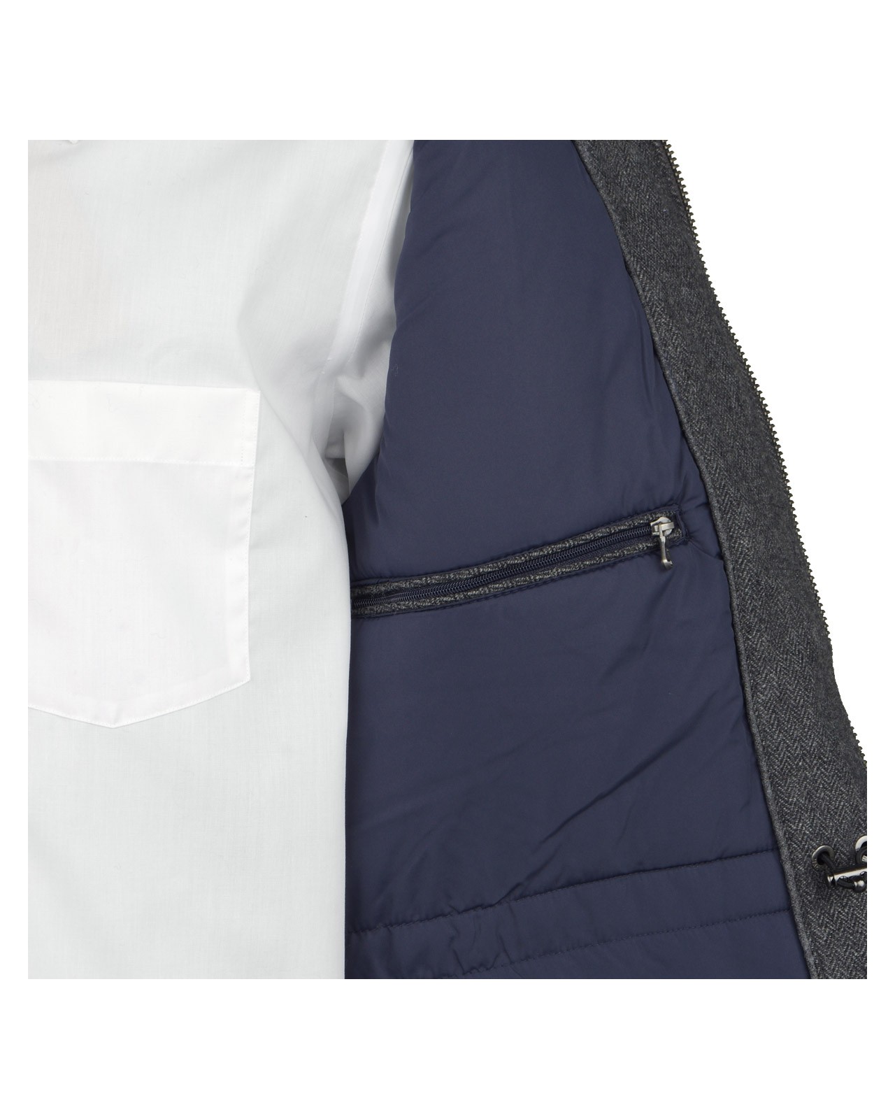 Manteau à chevrons gris clair: grande taille du 0XL au 4XL