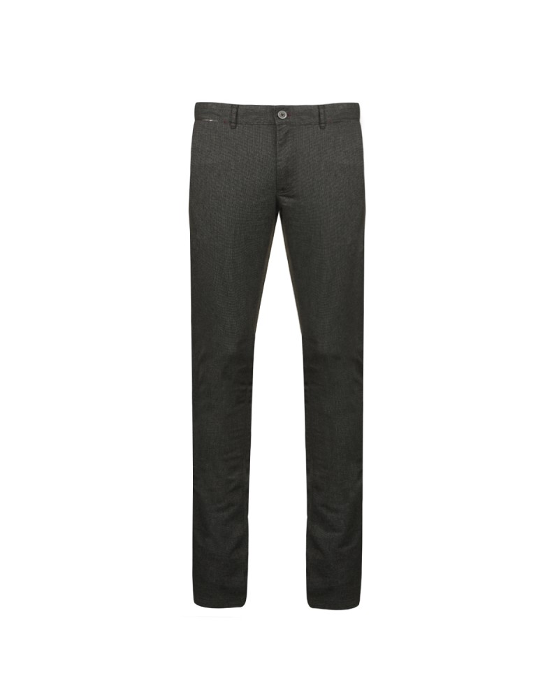 Pantalon chino aspect flanelle anthracite: grande longueur de jambe 38US