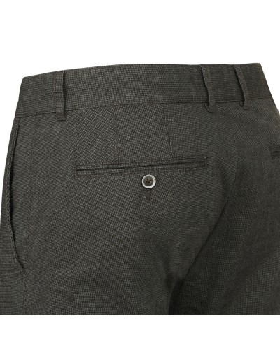 Pantalon chino aspect flanelle anthracite: grande longueur de jambe 38US