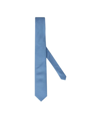 Cravate soie extra-longue 160 cm fantaisie bleu