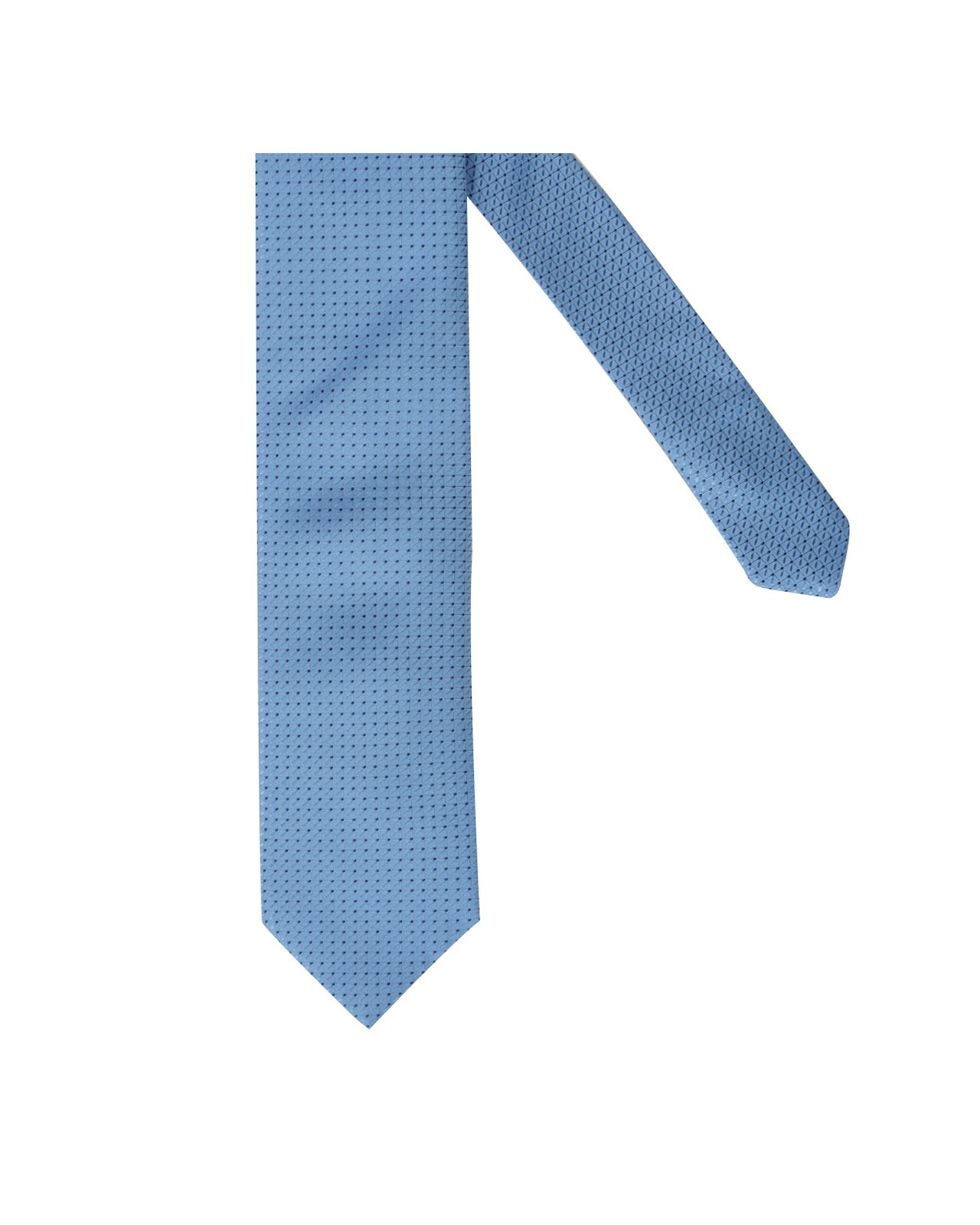 Cravate soie extra-longue 160 cm fantaisie bleu